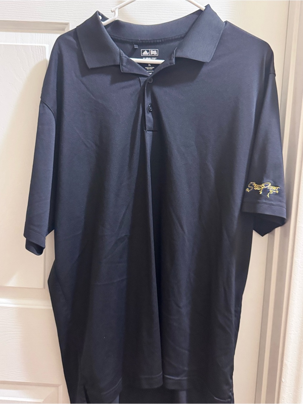Black Short-Sleeve Polo Shirt - Performance Fabric